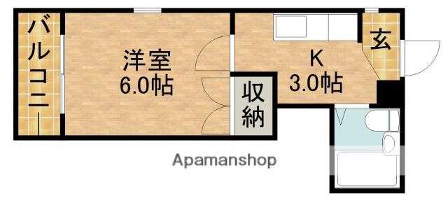助信モンドイースト(1K/2階)の間取り写真