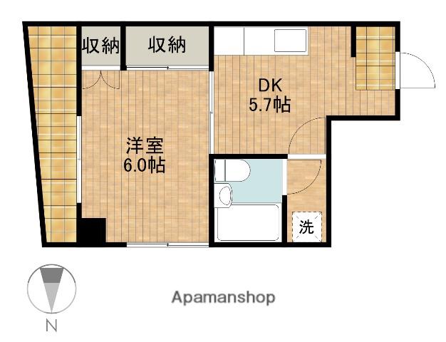 EIGHT BUILDINGⅠ(1DK/2階)の間取り写真