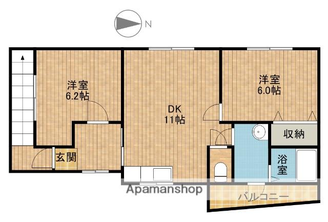 REGALO(2LDK/2階)の間取り写真