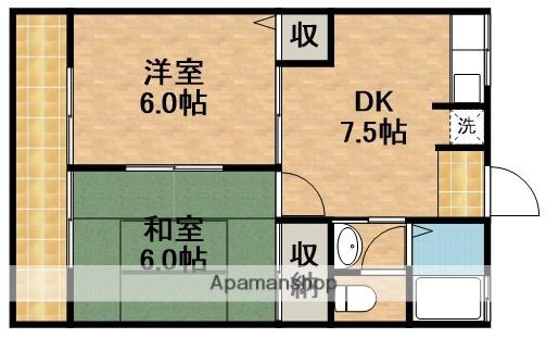 フォーラル(2DK/2階)の間取り写真