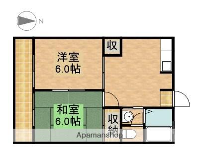 フォーラル(2DK/2階)の間取り写真