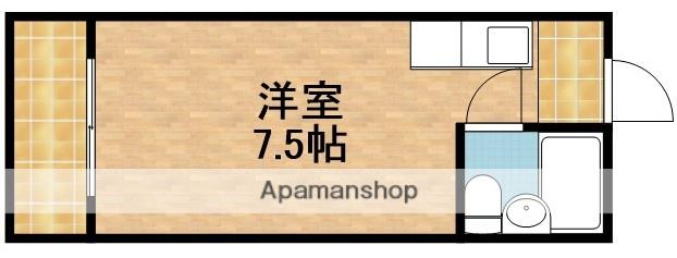 コンフォール根上り松(ワンルーム/1階)の間取り写真