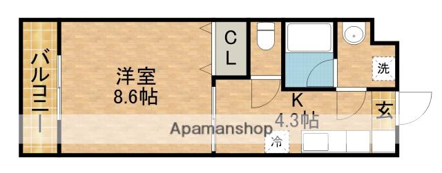 フォルテN(1K/5階)の間取り写真