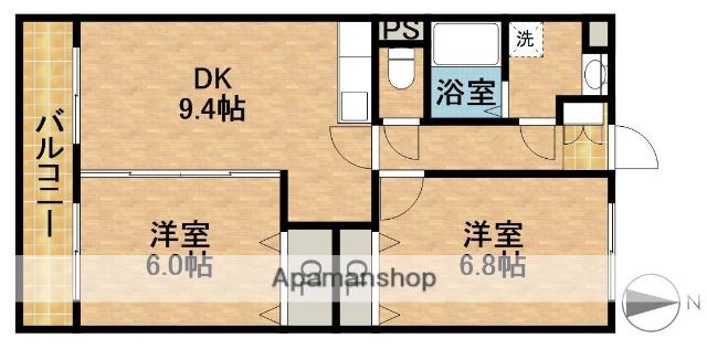 アウスレーゼ(2DK/3階)の間取り写真