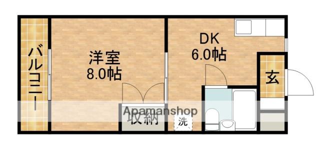 ハイツ石塚掛川A(1DK/2階)の間取り写真