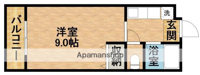 カサボニタ(1K/1階)の間取り写真