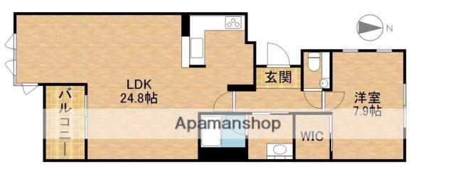 グリーンコート広沢(1LDK/1階)の間取り写真