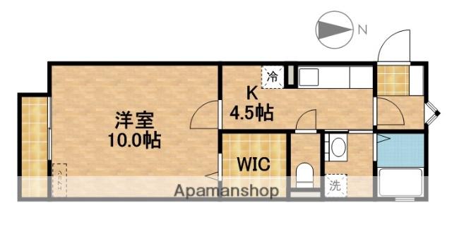 クルール(1K/2階)の間取り写真