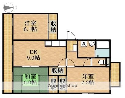 エクレールB(3DK/2階)の間取り写真