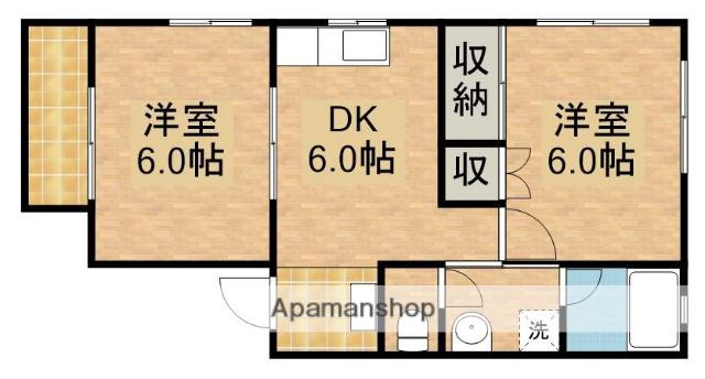 アマービレ佐鳴台(2DK/1階)の間取り写真