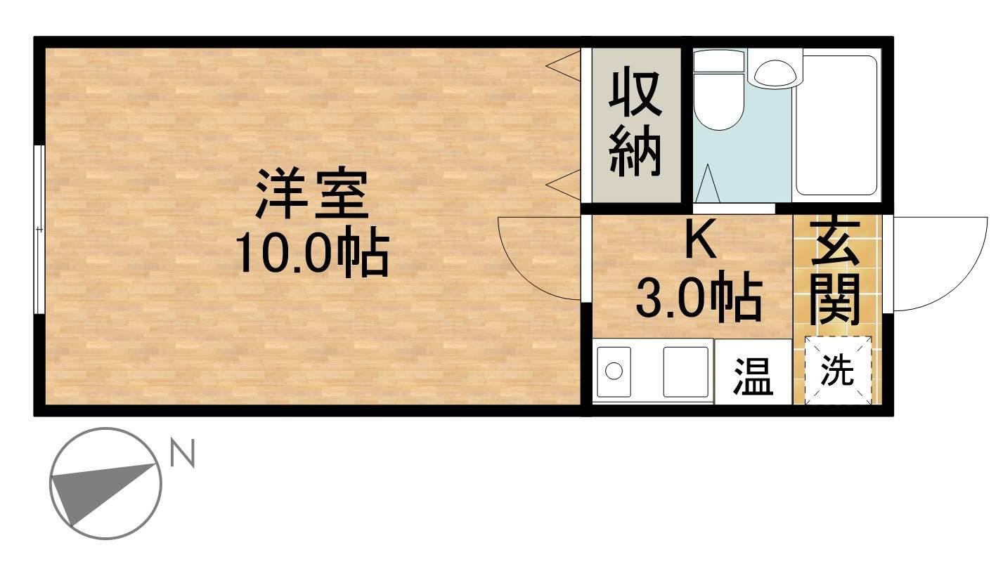 コーポアスカ(1K/1階)の間取り写真