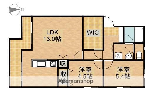 ハイクレストサンシャインⅠ(2LDK/1階)の間取り写真