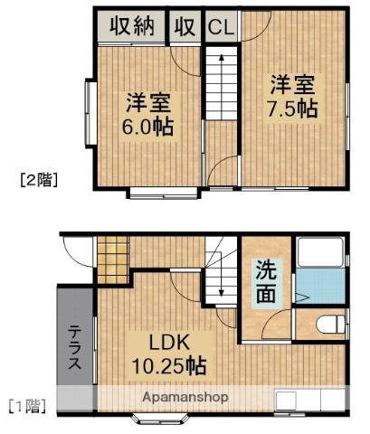 コーポ分木(2LDK)の間取り写真