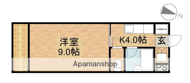 舘山寺ニューハイツ(1K/3階)の間取り写真