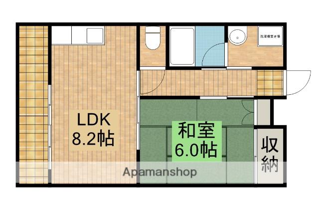 コーポ蘭Ⅳ(1LDK/4階)の間取り写真