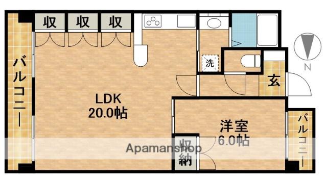 クレール浜松Ⅰ(1LDK/4階)の間取り写真