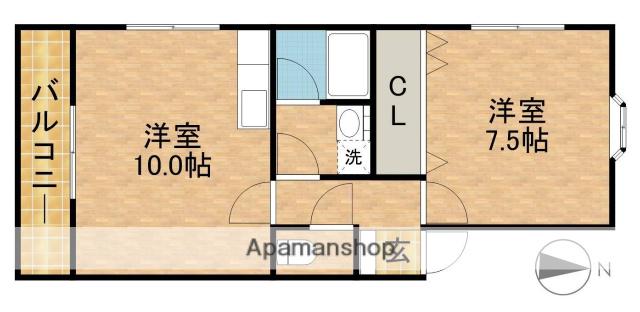 Mコープ(1LDK/2階)の間取り写真