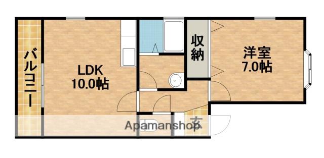 コープW(1LDK/2階)の間取り写真