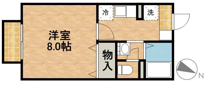 棒屋第3住吉ハイツ(1K/2階)の間取り写真