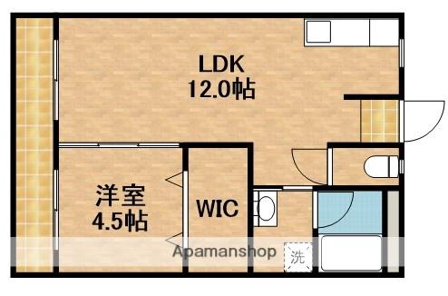 はりまマンション(1LDK/2階)の間取り写真