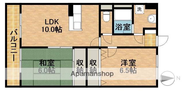 グランピアⅡ(2LDK/2階)の間取り写真