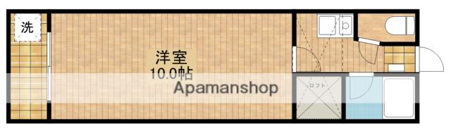 セザンヌ大知波(1K/1階)の間取り写真