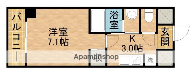 IS常盤(1K/2階)の間取り写真