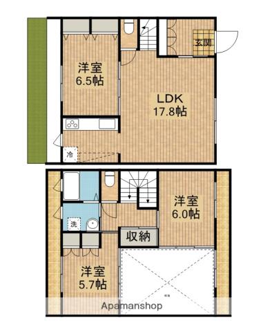 ヒルサイドメゾン(3LDK)の間取り写真