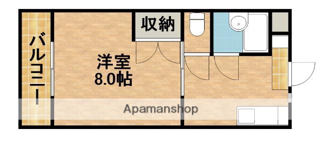 マンションヒカリⅠ(1DK/3階)の間取り写真