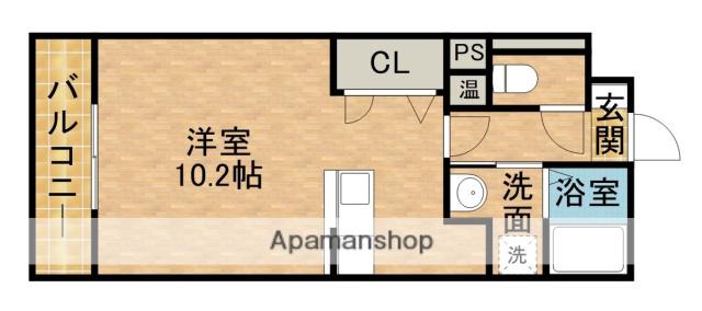 ウインディレイ(ワンルーム/3階)の間取り写真