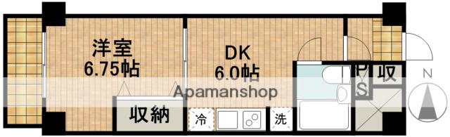 チサンマンション和地山(1DK/5階)の間取り写真