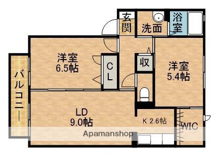 サニー・マサ(2LDK/2階)の間取り写真