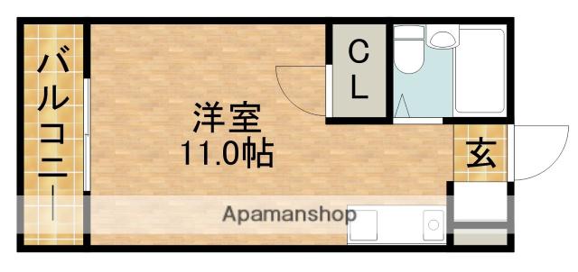 グレイス第7マンション(ワンルーム/4階)の間取り写真