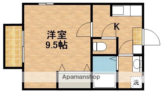 東海道本線 浜松駅 バス乗車時間：10分 三和町西バス停で下車 徒歩4分 2階建 築23年(1K/2階)の間取り写真