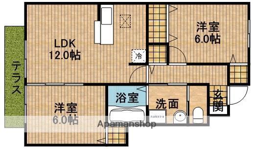 セジュール ブリエ(2LDK/1階)の間取り写真