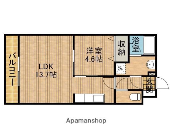 アイリスⅡ(1LDK/2階)の間取り写真