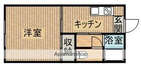 グリーナA(1K/2階)の間取り写真
