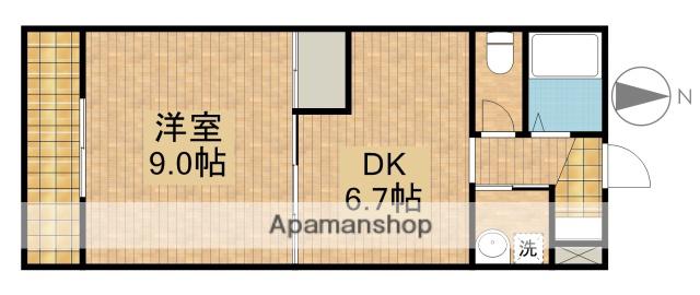 ガーデンプレイスヴィラB(1DK/5階)の間取り写真