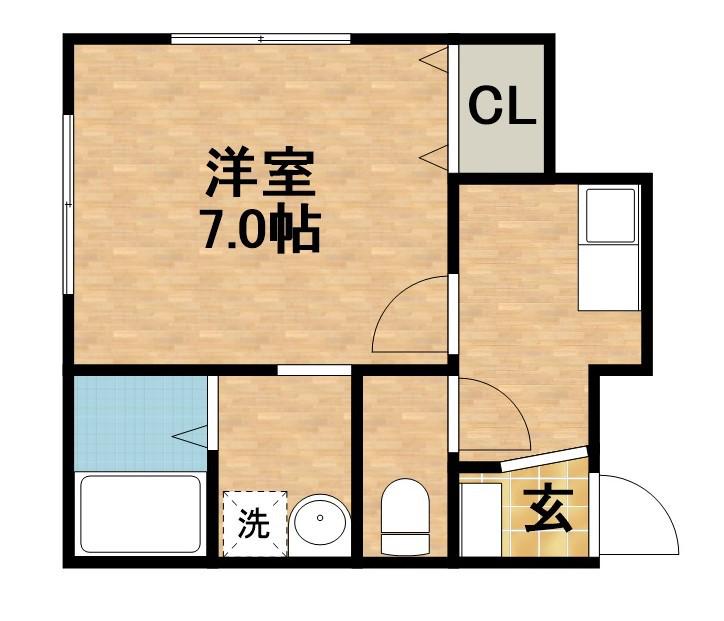 MAISON D AMI S(1K/1階)の間取り写真