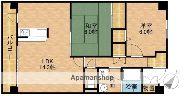 藤和ハイタウン上島(2LDK/3階)の間取り写真