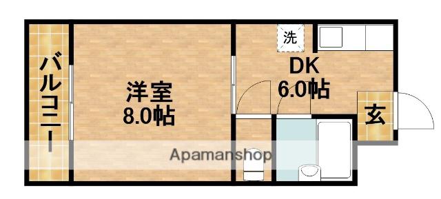 サンローヤル萩丘(1DK/3階)の間取り写真