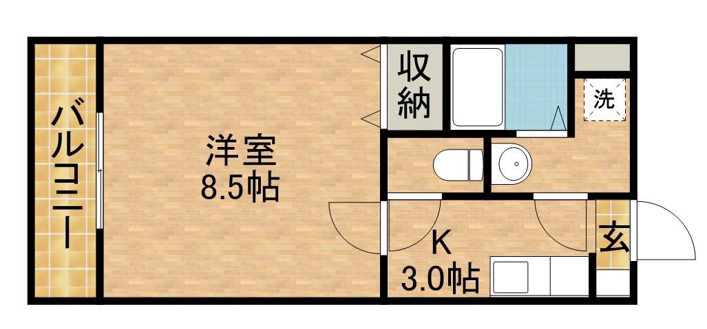 GRANDIR(1K/5階)の間取り写真