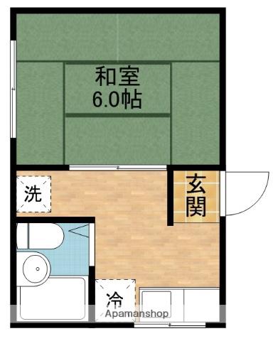 ツジハイツ(1K/2階)の間取り写真