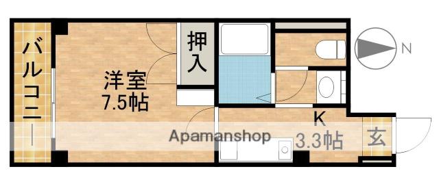 アルシェ浜松(1K/6階)の間取り写真