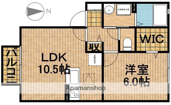 クルールC(1LDK/2階)の間取り写真