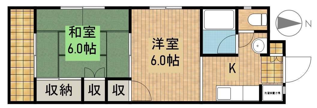 ベルハウス(1DK/4階)の間取り写真