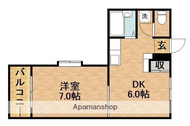 アップル第3マンション(1DK/5階)の間取り写真