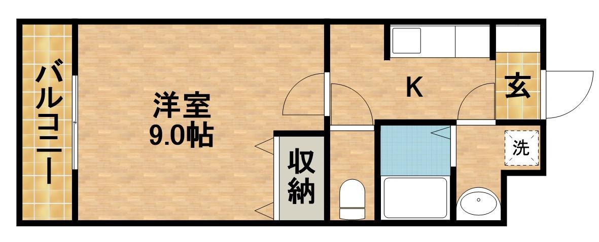 CYNTHIA山下(1K/4階)の間取り写真