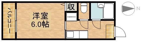 メゾン雅野(1K/1階)の間取り写真