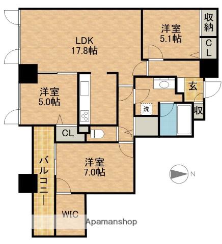 シティタワー浜松(3LDK/12階)の間取り写真